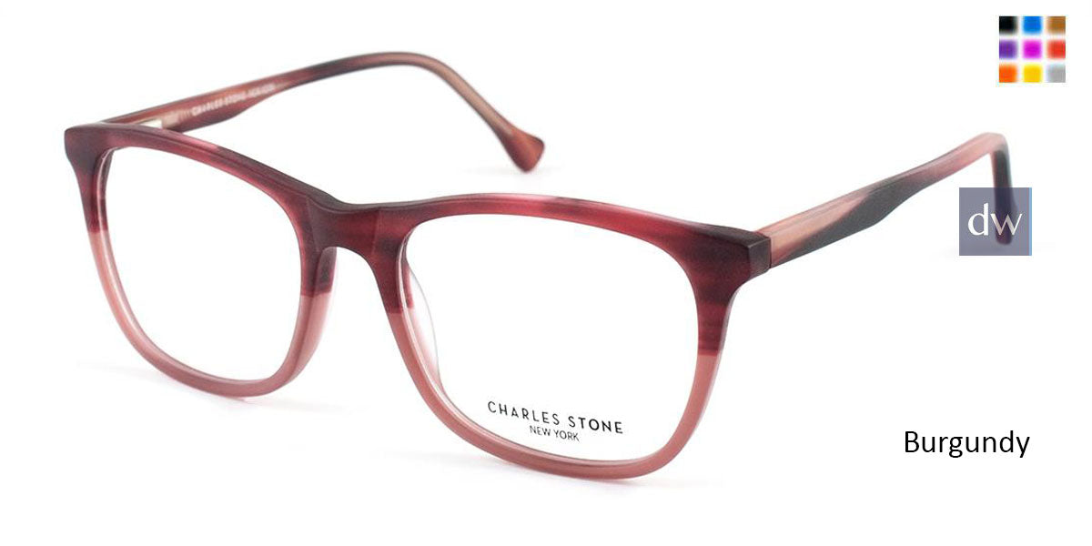 Burgundy William Morris Charles Stone NY CSNY303 Eyeglasses