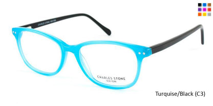 Turquoise/Black (C3) William Morris Charles Stone NY CSNY307 Eyeglasses - Teenager
