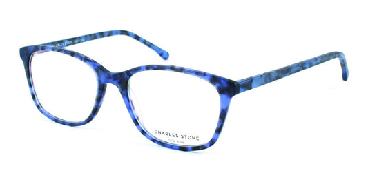 Matt Blue Mottle William Morris Charles Stone NY CSNY311 Eyeglasses - Teenager