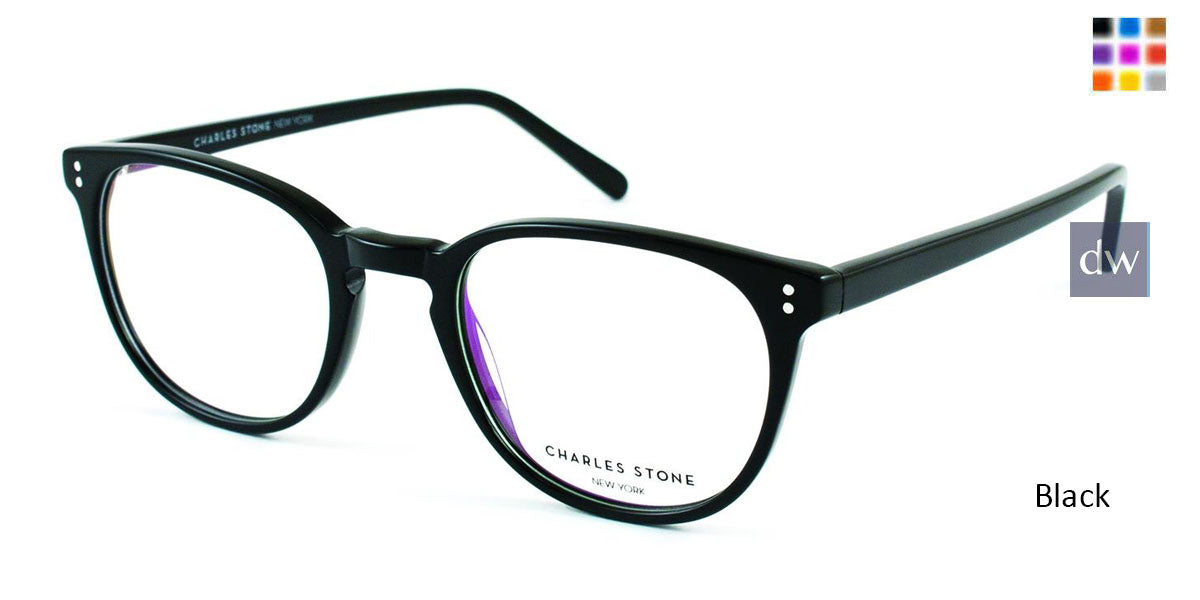 Black William Morris Charles Stone NY CSNY315 Eyeglasses - Teenager
