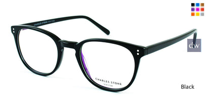 Black William Morris Charles Stone NY CSNY315 Eyeglasses - Teenager