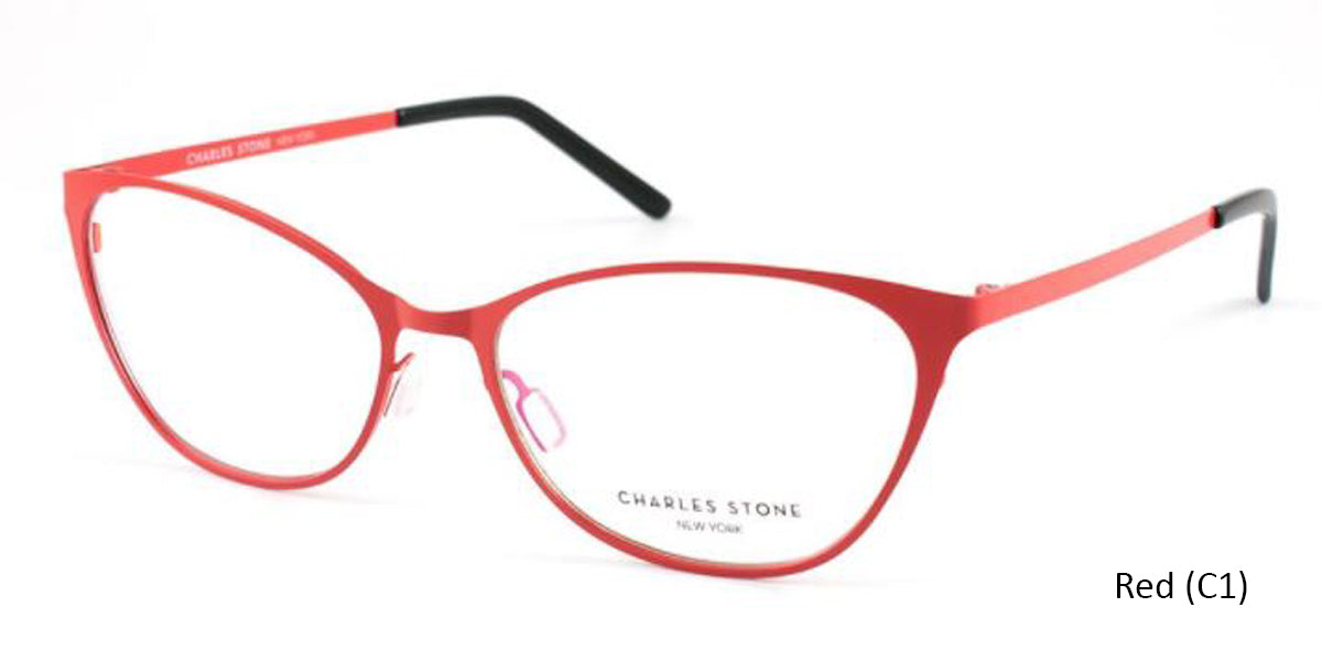Red (C1) William Morris Charles Stone NY CSNY401 Eyeglasses