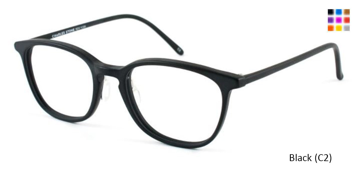 Black (C2) William Morris Charles Stone NY CSNY501 Eyeglasses - Teenager