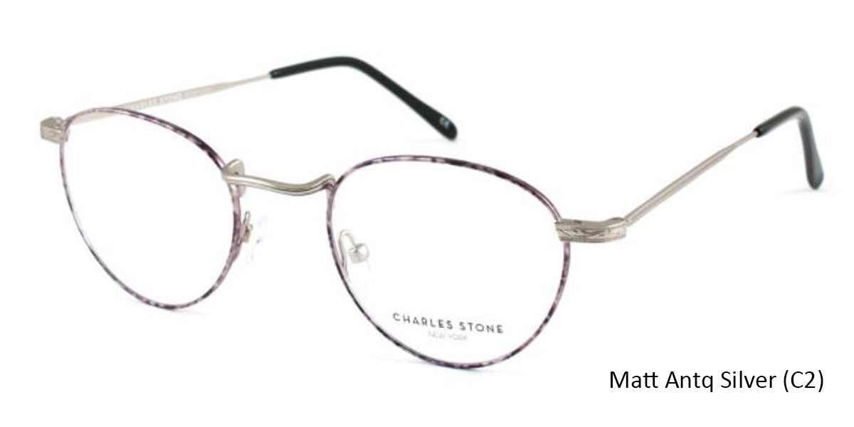 Matt Antq Silver (C2) William Morris Charles Stone NY CSNY506 Eyeglasses - Teenager