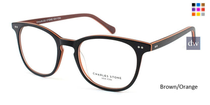 Brown/Orange William Morris Charles Stone NY CSNY550 Eyeglasses - Teenager
