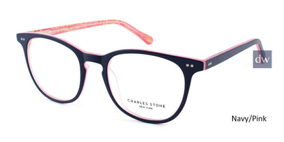 Navy/Pink William Morris Charles Stone NY CSNY550 Eyeglasses - Teenager