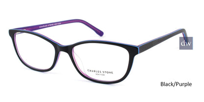Black/Purple William Morris Charles Stone NY CSNY553 Eyeglasses