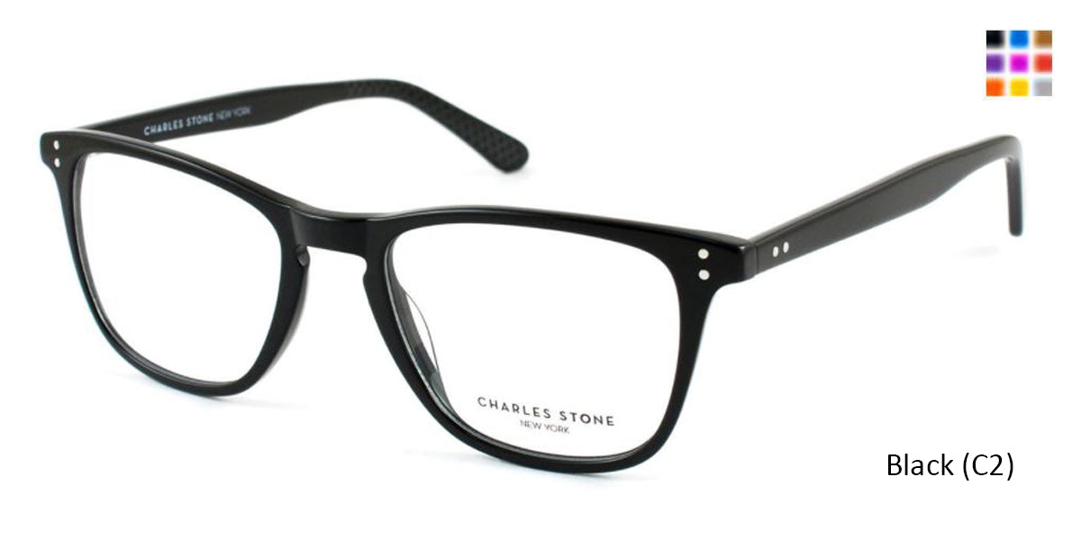 Black (C2) William Morris Charles Stone NY CSNY590 Eyeglasses
