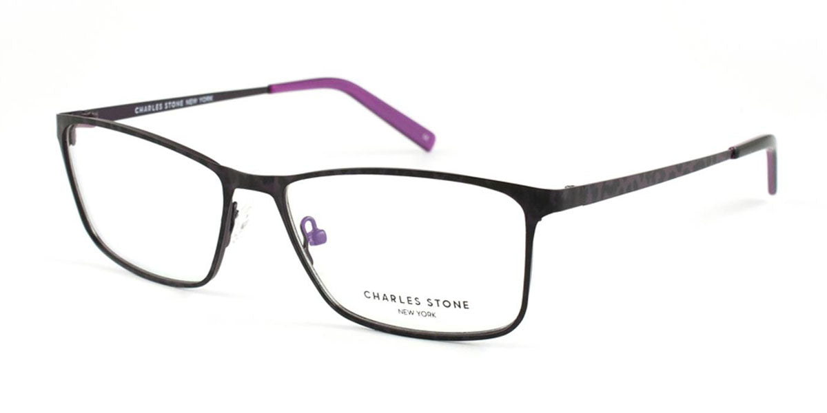 Purple/Black William Morris Charles Stone NY CSNY81 Eyeglasses