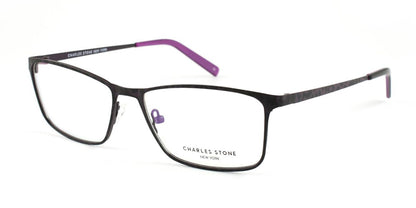 Purple/Black William Morris Charles Stone NY CSNY81 Eyeglasses