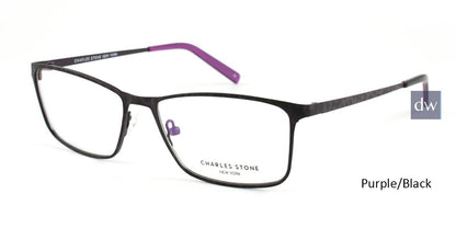 Purple/Black William Morris Charles Stone NY CSNY81 Eyeglasses