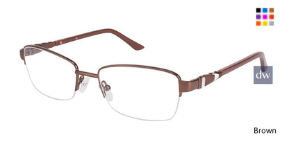Brown (c01) C By L'Amy 522 Eyeglasses.