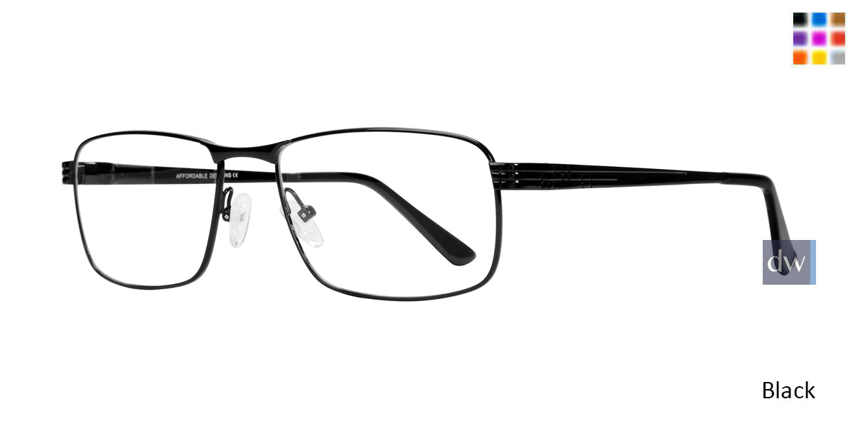 Black Affordable Designs Chad Eyeglasses