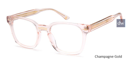 Champagne Gold Capri Dicaprio DC352 Eyeglasses.