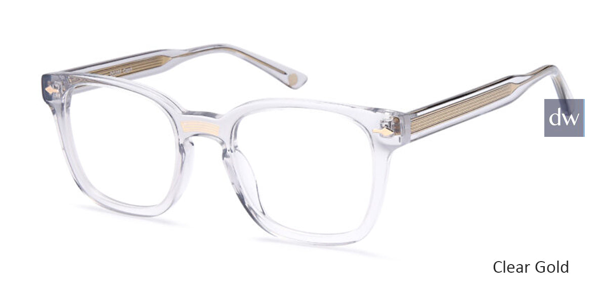 Clear Gold Capri Dicaprio DC352 Eyeglasses.