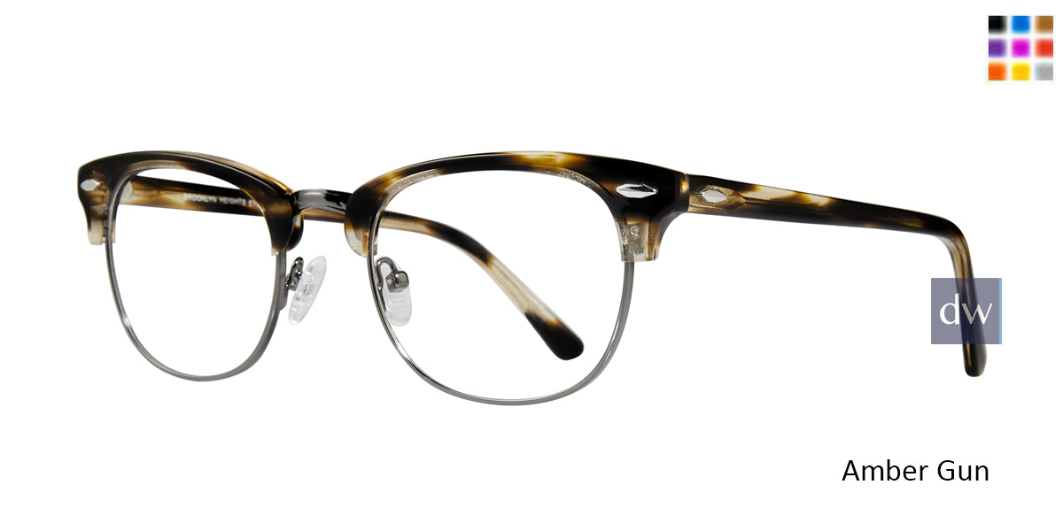 Amber Gun Brooklyn Clubster Eyeglasses.