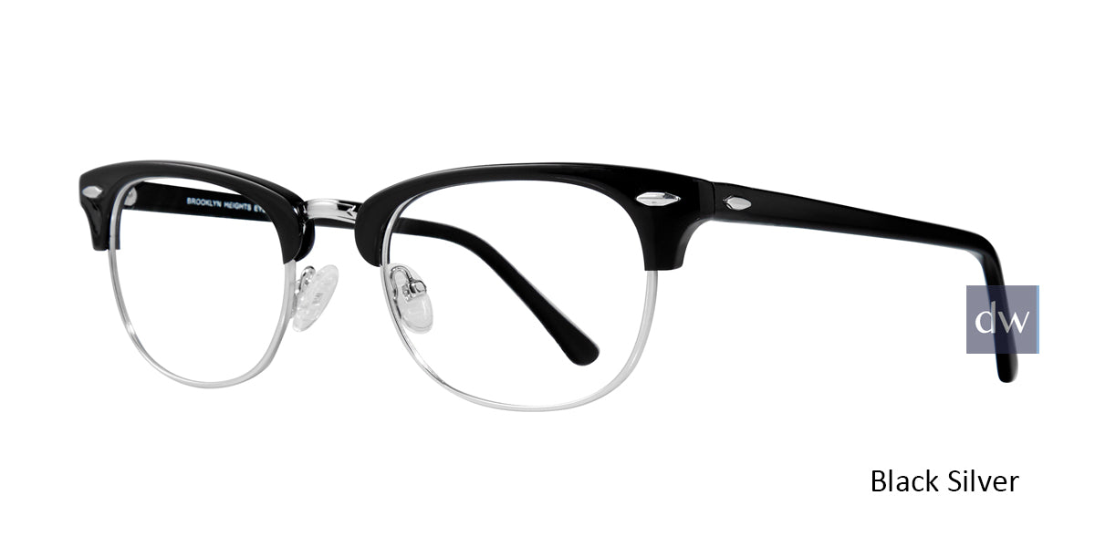Black Silver Brooklyn Clubster Eyeglasses.