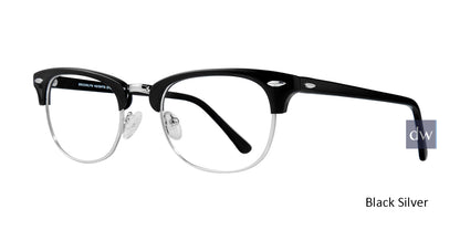Black Silver Brooklyn Clubster Eyeglasses.