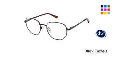 Black Fuchsia Superflex Kids SFK-248 Eyeglasses.