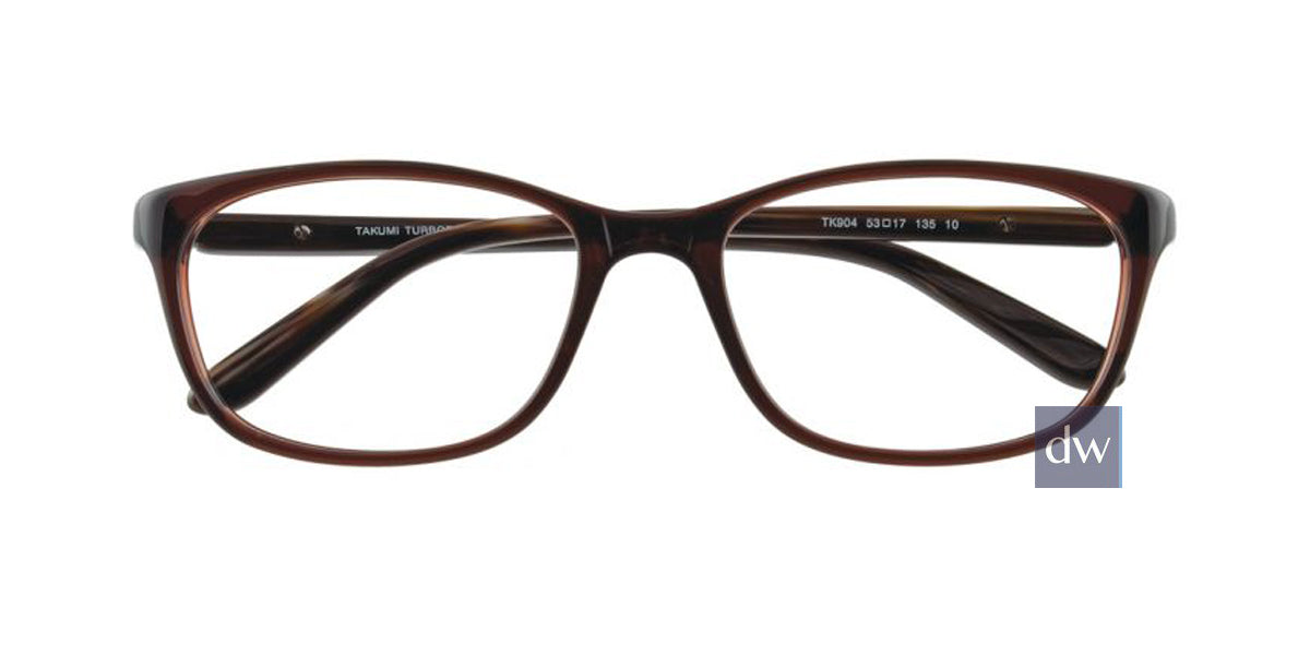 Crystal Dark Brown Turboflex TK904 Eyeglasses.