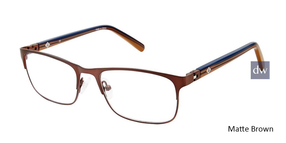 Matte Brown Sperry CUNNINGHAM Boys Tween Eyeglasses - Teenager.