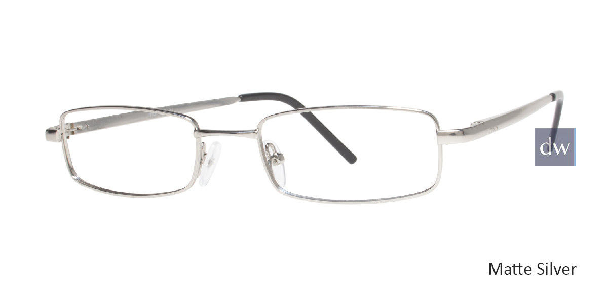 Matte Silver Affordable Designs Curtis Eyeglasses.