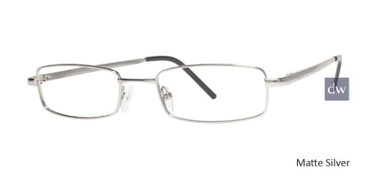 Matte Silver Affordable Designs Curtis Eyeglasses.