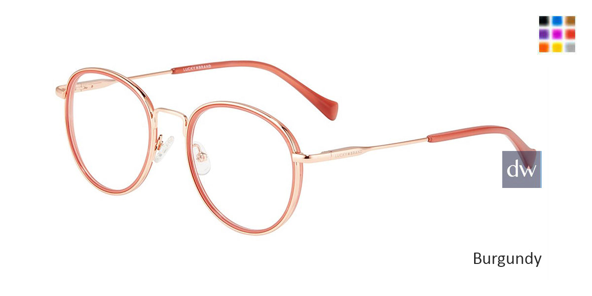 Burgundy Lucky Brand D118 Eyeglasses.