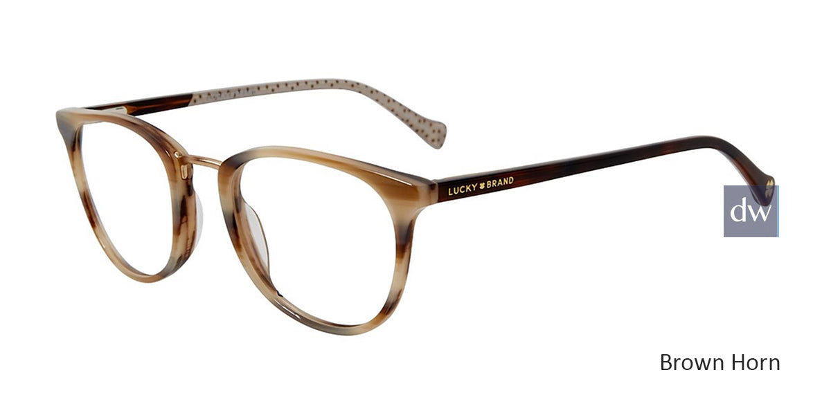 Brown Horn Lucky Brand D217 Eyeglasses.