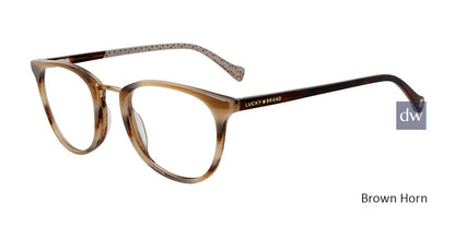Brown Horn Lucky Brand D217 Eyeglasses.