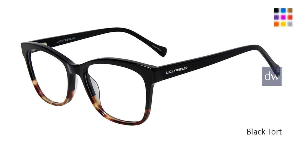 Black Tort Lucky Brand D218 Eyeglasses.