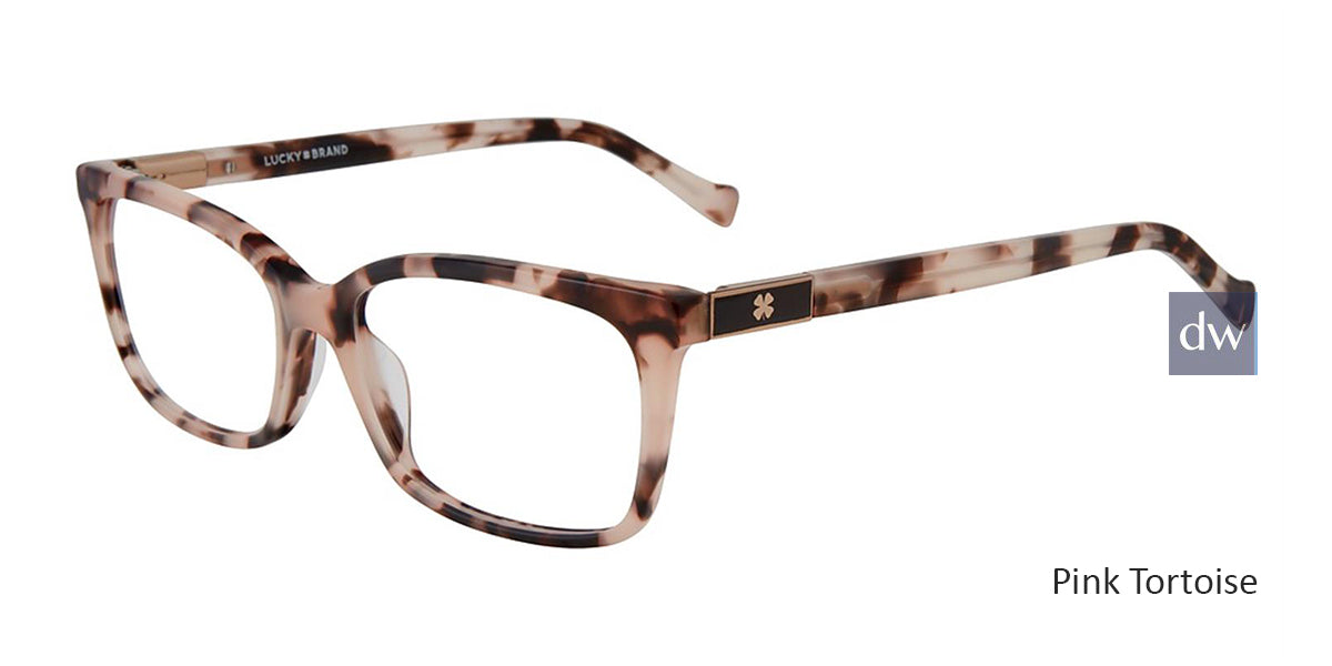 Pink Tortoise Lucky Brand D224 Eyeglasses.