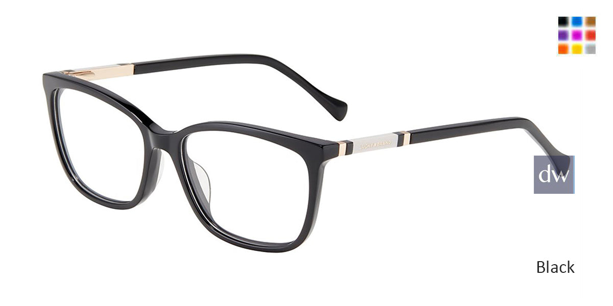 Black Lucky Brand D225 Eyeglasses.