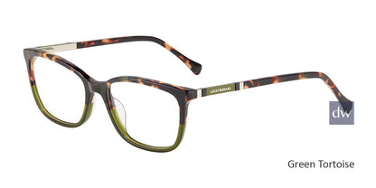 Green Tortoise Lucky Brand D225 Eyeglasses.