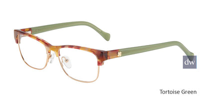 Tortoise Green Lucky Brand D228 Eyeglasses.