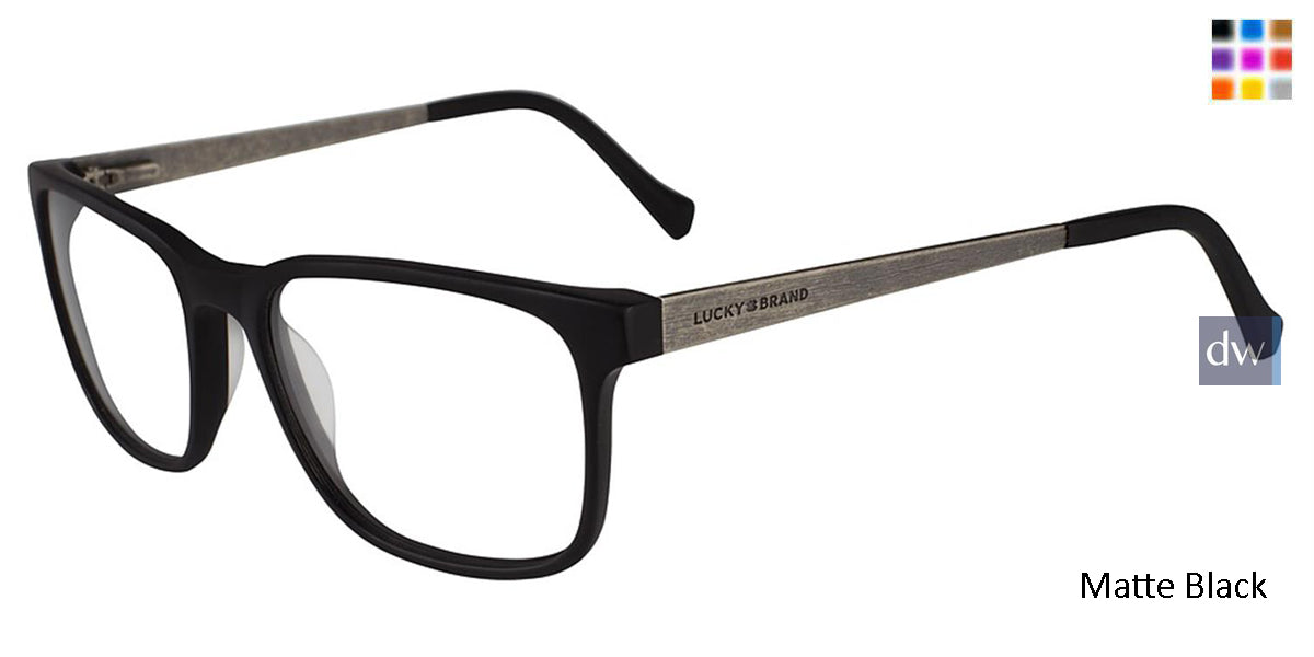 Matte Black Lucky Brand D404 Eyeglasses.