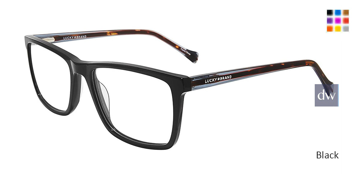 Black Lucky Brand D416 Eyeglasses.