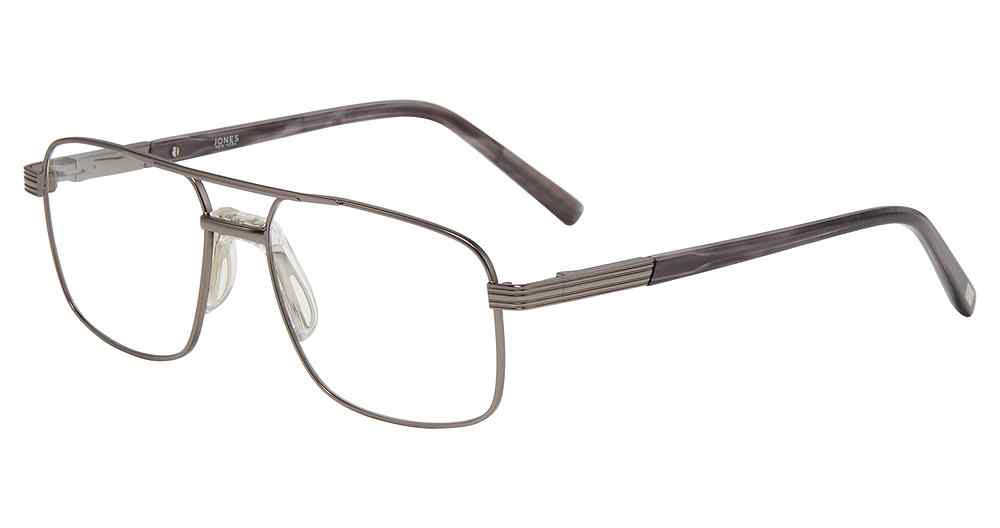 Jones New York J365 men's square metal eyeglasses in Dark Gunmetal.