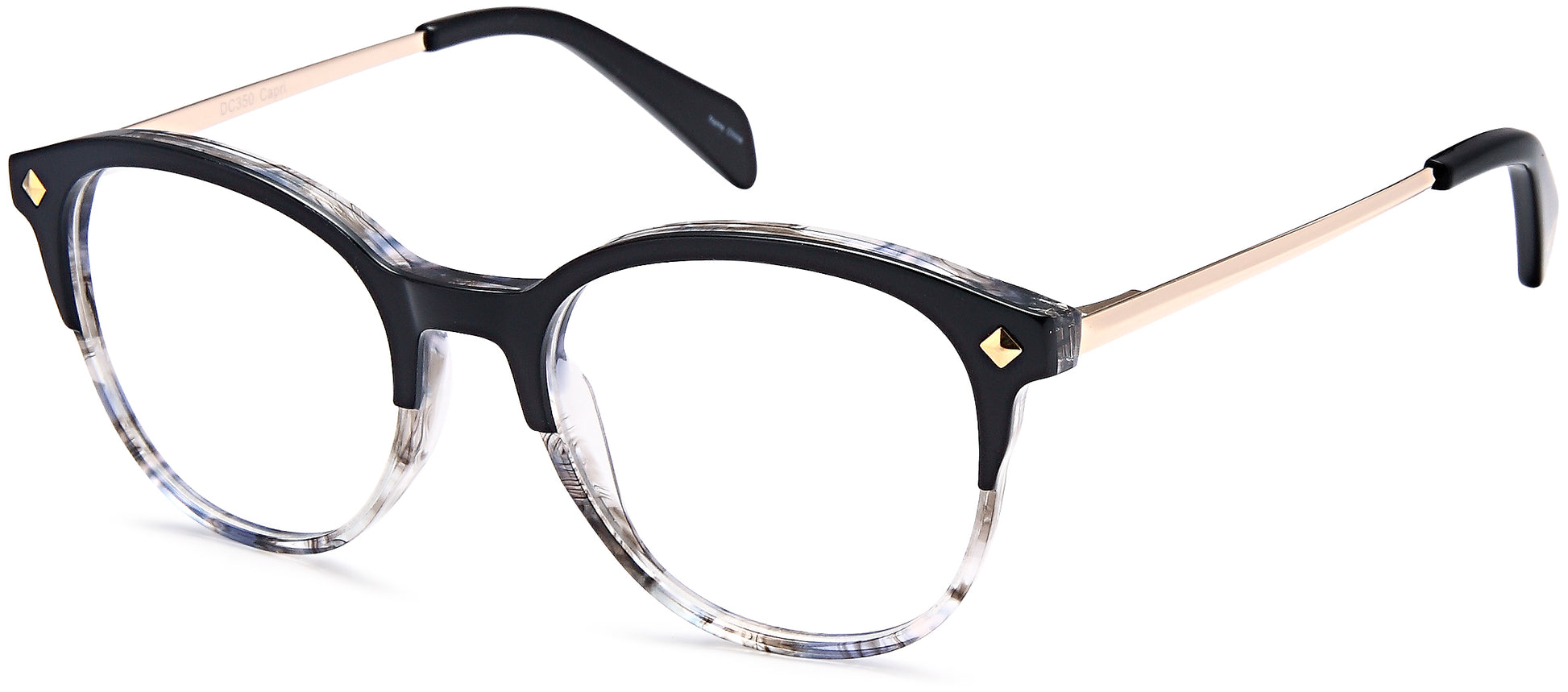 Black Capri Dicaprio DC350 Eyeglasses.