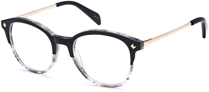 Black Capri Dicaprio DC350 Eyeglasses.