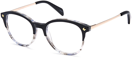 Black Capri Dicaprio DC350 Eyeglasses.