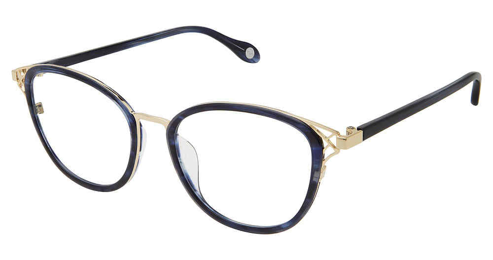 Navy Gold Fysh 3665 Eyeglasses.