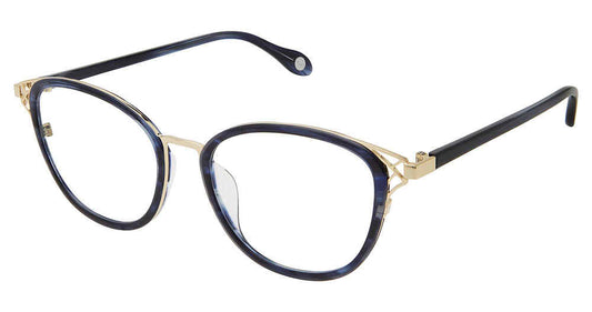 Navy Gold Fysh 3665 Eyeglasses.