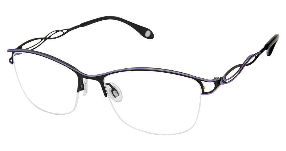 Black Lavender Fysh 3673 Eyeglasses.