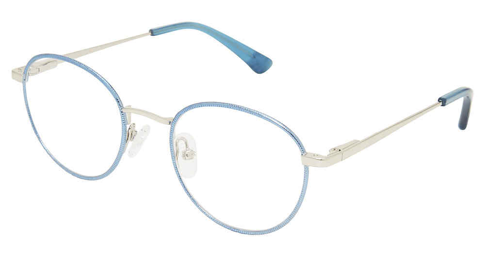 Blue Silver Superflex Kids SFK-238 Eyeglasses.