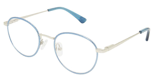 Blue Silver Superflex Kids SFK-238 Eyeglasses.