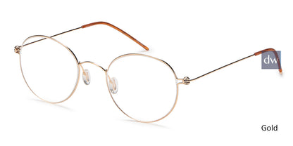 Gold Capri Dicaprio DC330 Eyeglasses -Teenager.