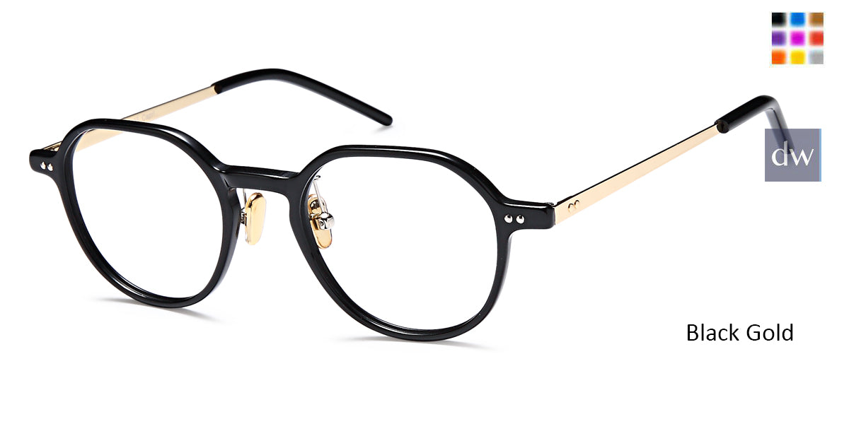 Black Gold Capri Dicaprio DC335 Eyeglasses - Teenager.