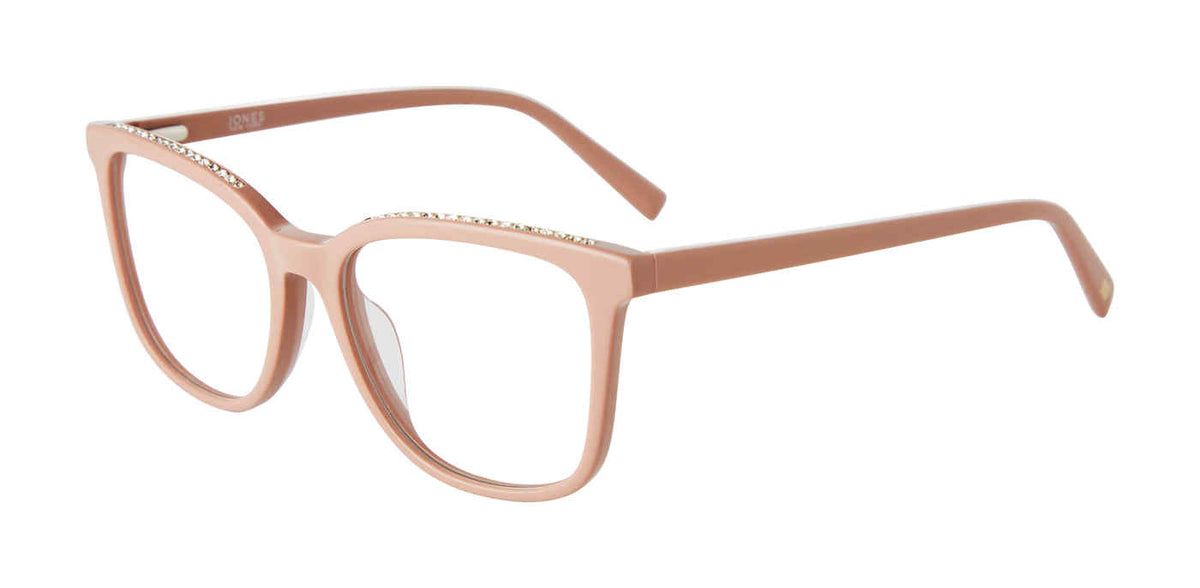 Jones New York VJON793 Square Eyeglasses in Dusty Pink — women's full acetate frame
