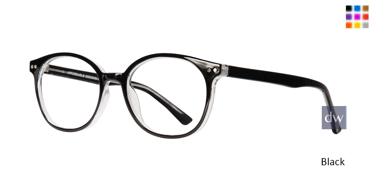 Black Affordable Affordable Designs Dallas Eyeglasses - Teenager.